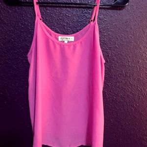 Cotton On Pink Chiffon Tank Size S